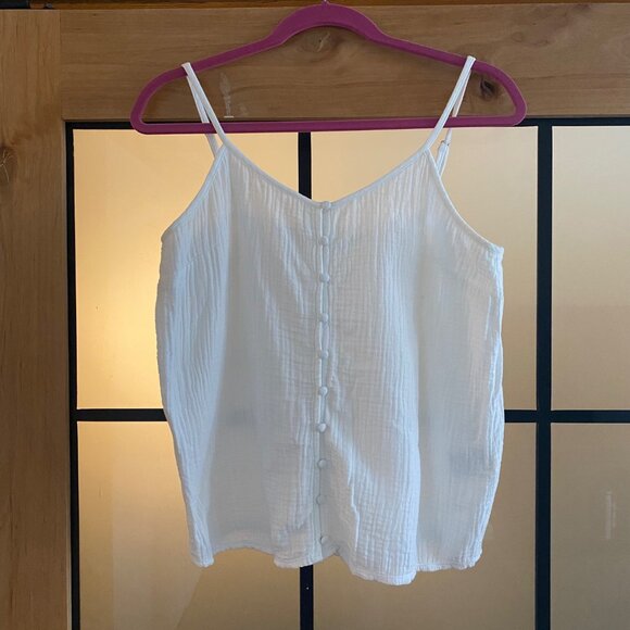 𝅺Anthropologie Dolan Muslin Cotton Button Tank - Picture 4 of 6